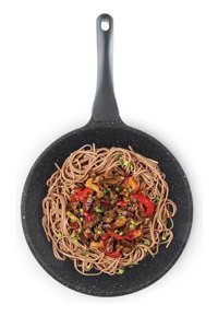 Alkar Plastik Saplı Döküm 28 cm Wok Tava Gri