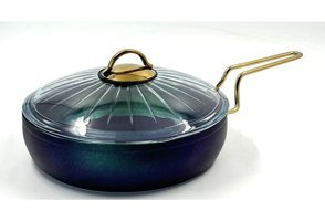 Ravelli Güveç Metal Saplı Granit 26 cm Düz Tava Siyah
