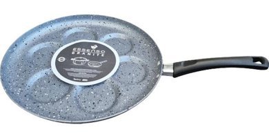 Essenso 7 Bölüm Plastik Saplı Granit 28 cm Pankek Tava Gri