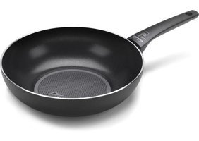 Moneta Recy Plastik Saplı Alüminyum 28 cm Wok Tava Siyah