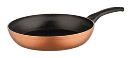 Papilla Plastik Saplı Alüminyum 26 cm Düz Tava Rose Gold