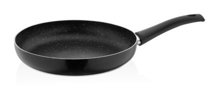 Trendbull Plastik Saplı Granit 18 cm Düz Tava Siyah