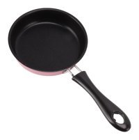 Yosoo Health Gear Mini Plastik Saplı Paslanmaz Çelik 12 cm Kızartma Tava Pembe