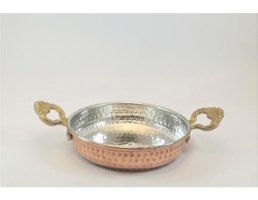 Kayseri Bakırcılık Bakır 16 cm Sahan Tava Gri
