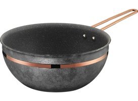 Brioni Prostone Metal Saplı Alüminyum 26 cm Wok Tava Bakır