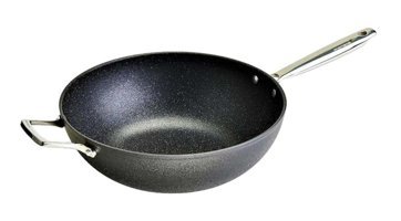 Moneta Armonia Çelik Saplı Alüminyum 32 cm Wok Tava Siyah