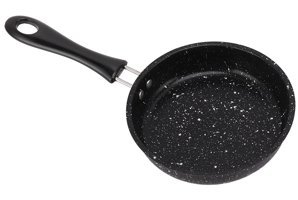 Fockety Plastik Saplı Paslanmaz Çelik 14 cm Kızartma Tava Siyah