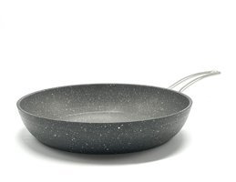 Att Morelli Çelik Saplı Granit 24 cm Düz Tava Gri