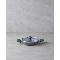 English Home Kapaklı Plastik Saplı Seramik 20 cm Sahan Tava Gri