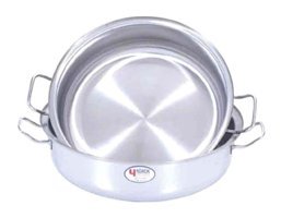 Yürük Metal Saplı Paslanmaz Krom 36 cm Sahan Tava Gri