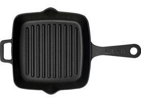 Lava Döküm Saplı Demir Döküm 20 cm Grill Tava Siyah