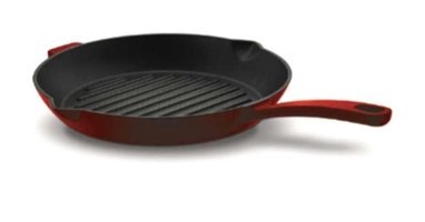 Korkmaz Döküm 28 cm Grill Tava Kırmızı