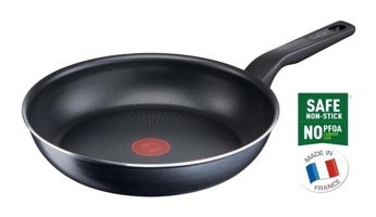 Tefal 2X XL Force Plastik Saplı Titanyum 24 cm Düz Tava Siyah