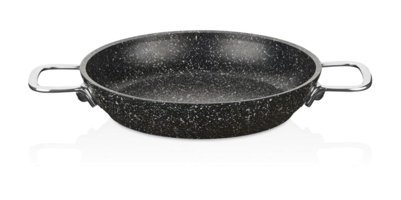 Falez Black Line BLN3012 Çelik Saplı Granit 22 cm Sahan Tava Siyah