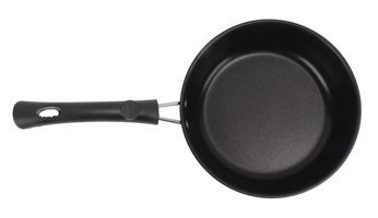 Aqxreight Plastik Saplı Paslanmaz Çelik 20 cm Kızartma Tava Siyah