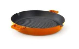Essenso Bombe Döküm Saplı Demir Döküm 30 cm Grill Tava Turuncu