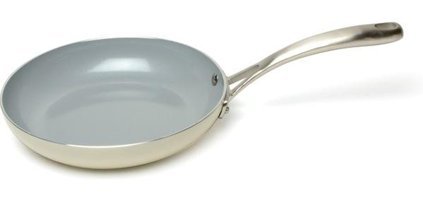 Bigatti Alia Çelik Saplı Seramik 24 cm Kızartma Tava Krem