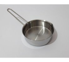 Renkli Çiçekler Mini Çelik 12 cm Sos Tava Gri