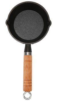 Sorandy Mini Ahşap Saplı Demir Döküm 13 cm Kızartma Tava Siyah