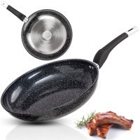Elitehoff Plastik Saplı Alüminyum 24 cm Kızartma Tava Siyah