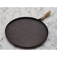 Göksan Mutfak Ahşap Saplı Döküm 34 cm Grill Tava Siyah