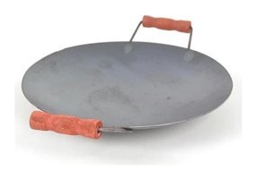 Gözde Ahşap Saplı Metal 45 cm Saç Tava Gri