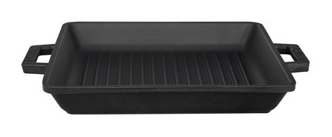 Lava Dikdörtgen Döküm 26x26 cm Grill Tava Siyah