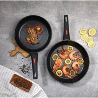 Amboss Storm Plastik Saplı Granit 24 cm Düz Tava Siyah