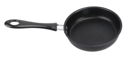 Baofuya Plastik Saplı Paslanmaz Çelik 12 cm Kızartma Tava Siyah