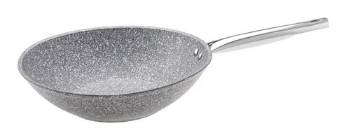 Karaca Vierno Çelik Saplı Bio Granit 28 cm Wok Tava Gri