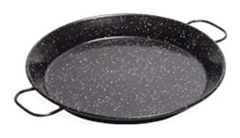 Smalto Emaye Saplı Emaye 55 cm Düz Tava Siyah