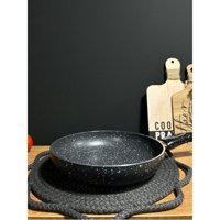 Bena Life Plastik Saplı Alüminyum 18 cm Düz Tava Gri