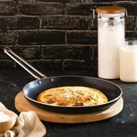 Evren Chef Çelik Saplı Alüminyum 22 cm Krep Tava Siyah