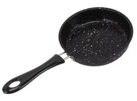 Fockety Plastik Saplı Paslanmaz Çelik 16 cm Kızartma Tava Siyah