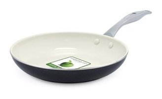 Greenpan Magneto Brussels Plastik Saplı Seramik 28 cm Düz Tava Siyah