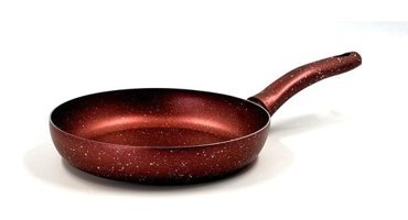 Janett Plastik Saplı Granit 30 cm Düz Tava Kırmızı