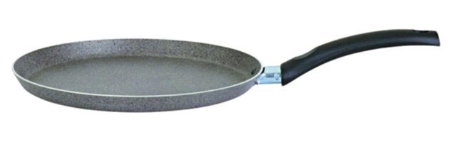 Mehtap Kuvars Plastik Saplı Granit 26 cm Krep Tava Gri