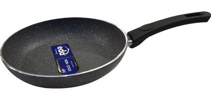 Eda Plastik Saplı Granit 28 cm Düz Tava Gri