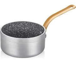 Altınbaşak Alu Çelik Saplı Alüminyum 12 cm Kaçerola Tava Gri