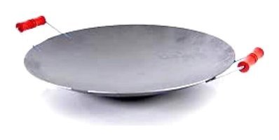 Go İthalat 4533 Ahşap Saplı Metal 45 cm Saç Tava Gri