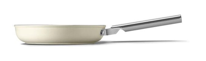 Smeg Cookware 50's Style CKFF2401CRM Çelik Saplı Paslanmaz Çelik 24 cm Düz Tava Krem