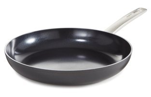 Berghoff Graphite Çelik Saplı Alüminyum 28 cm Düz Tava Siyah