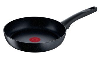 Tefal Black Stone Plastik Saplı Alüminyum 32 cm Düz Tava Siyah