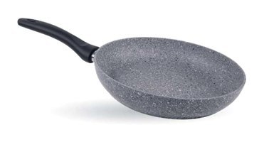 Hascevher Plastik Saplı Granit 26 cm Düz Tava Gri