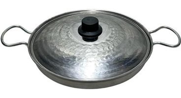 Sancak Avm Kapaklı Çelik 30 cm Saç Tava Gri