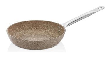 Schafer Galaxy Tech Çelik Saplı Granit 20 cm Düz Tava Krem