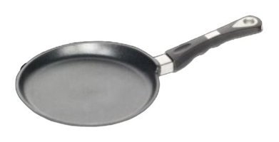 Amt Gastroguss Plastik Saplı Döküm 24 cm Krep Tava Siyah