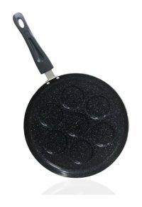 Polo Chef 7 Bölüm Plastik Saplı Granit 26 cm Pankek Tava Siyah