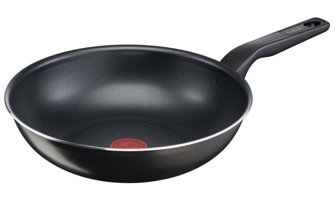 Tefal 2 XXL Force Plastik Saplı Titanyum 28 cm Wok Tava Siyah
