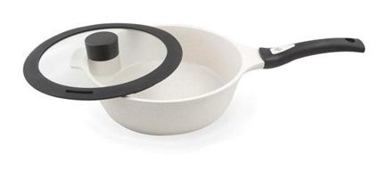 Essenso Ecotouch Plastik Saplı Seramik 24 cm Sote Tava Beyaz